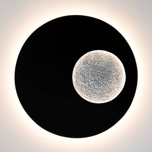 Holländer LED wandlamp Luina, Ø 80 cm, binnen zilver