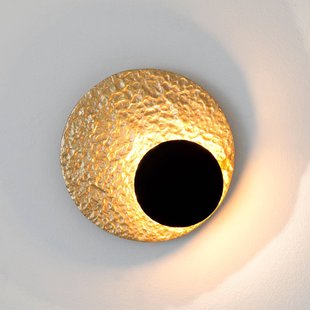 Holländer LED wandlamp Infinity in goud, Ø 20 cm