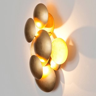Holländer LED wandlamp Bolladaria, 3-lamps, goud