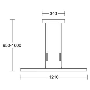 HerzBlut Leonora hanglamp Down 121cm eiken natuur