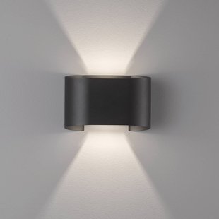 FISCHER & HONSEL LED wandlamp Wall, 2-lamps, rond, zwart