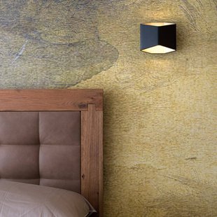 SLV Cariso LED wandlamp zwart/messing 16,4cm