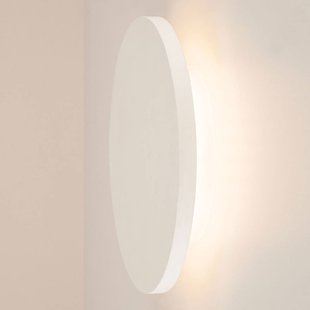 SLV Plastra LED wandlamp van gips, rond