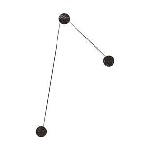 kdln LED wandlamp Azou, driedelig, zwart, marmer