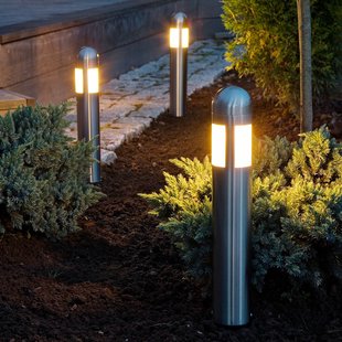 Konstsmide Set van 3 LED sokkellampen Amalfi met grondspies