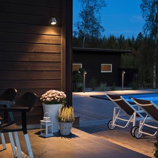 Konstsmide Buitenwandlamp Trieste van alu, antraciet