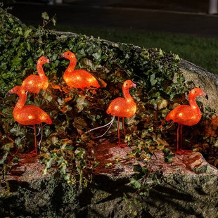 Konstsmide Season Flamingo LED sfeerlamp in een set van 5 Konstsmide Season Flamingo LED sfeerlamp in een set van 5