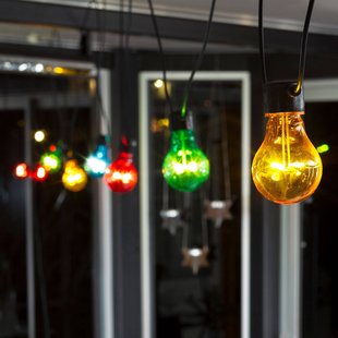 Konstsmide Christmas LED lichtketting biergarten basis, kleurrijk Konstsmide Christmas LED lichtketting biergarten basis, kleurrijk