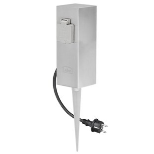 Ledino Dubbele contactdooszuil Connect S2 w. grondpin Grondpin