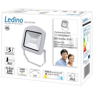 Ledino LED buitenspot Charlottenburg zilver 30W 3.000K