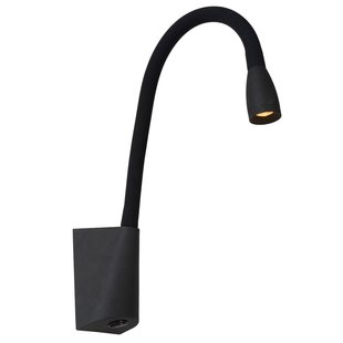 Lucide Galen buigbare LED wandlamp in zwart