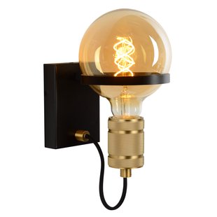 Lucide Wandlamp Ottelien, zwart/goud