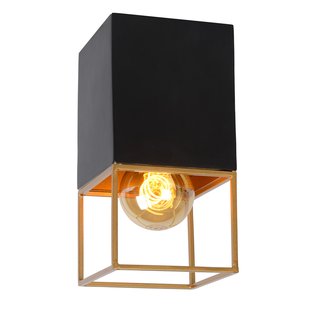 Lucide Plafondlamp Rixt zwart, hoekig, 1-lamp