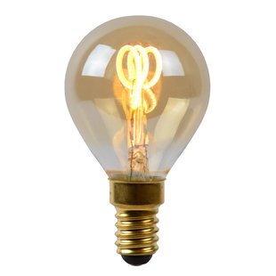 Lucide LED lamp E14 3W druppel amber 2.200K dimbaar Lucide LED lamp E14 3W druppel amber 2.200K dimbaar