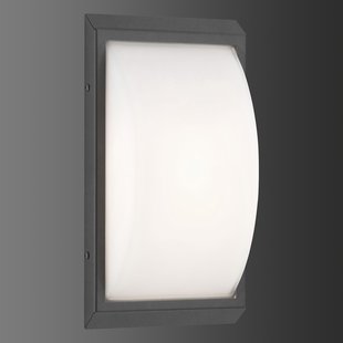 LCD Buitenwandlamp 053 van roestvrij staal, grafiet