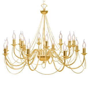 Domiluce Kroonluchter retro, 16-lichts, goud