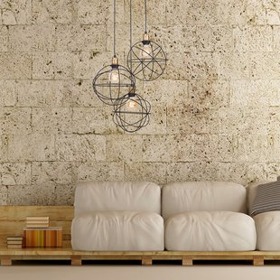 Luminex Hanglamp Gerid 3-lamps rond zwart/messing