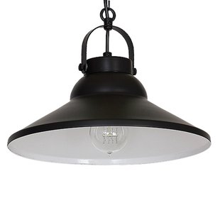 Luminex Hanglamp Iron, zwart/wit