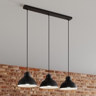 Luminex Hanglamp Sven, 3-lamps, zwart