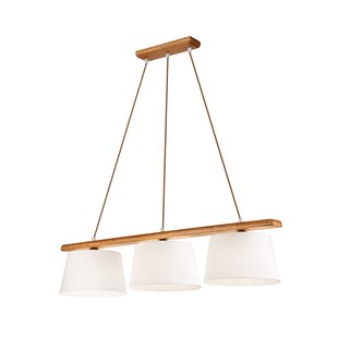 Lamkur Hanglamp Sweden, 3-lamps, rustiek eikenhout