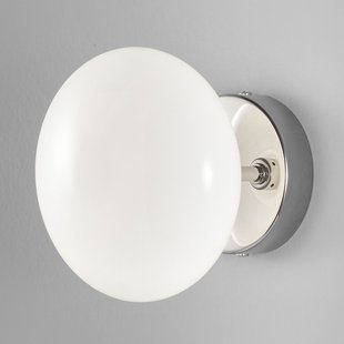 Metallux Wandlamp Dolce, chroom/witte kap