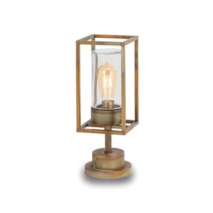 Moretti Luce Sokkellamp Cubic³ 3369 messing antiek/helder