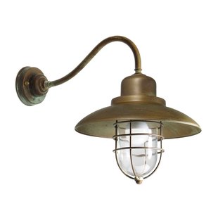 Moretti Luce Wandlamp Patio Cage 3300 messing antiek/helder