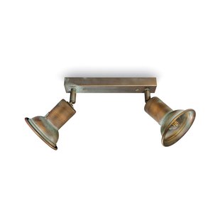 Moretti Luce Plafondlamp Genziana1412.E27 2lamps messing antiek