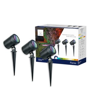 Müller Licht tint buitenspot Flores, set van 3