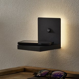 Mantra Iluminación Zanzibar LED wandlamp met oplaadstation, zwart