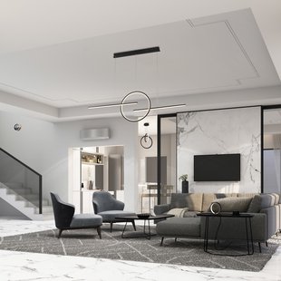 Mantra Iluminación LED hanglamp Kitesurf, 3-lamps, zwart