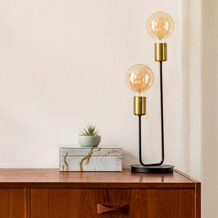 Näve Tafellamp Modo, 2-lamps, zwart