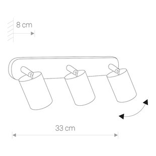 Nowodvorski Lighting Wandspot Eye Spot 3-lamps, zwart