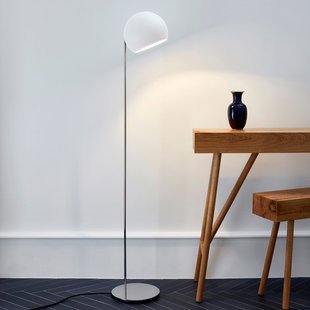 Nyta Tilt Globe Floor vloerlamp roestvrij staal wit