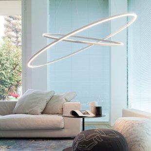 Nemo Ellisse Double hanglamp 2700K aluminium