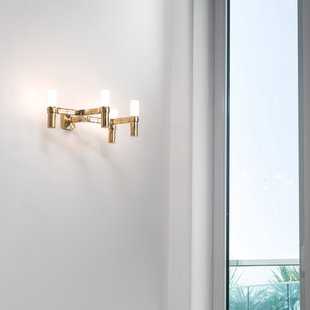 NEMO Crown wandlamp 4-lamps goud gelakt NEMO Crown wandlamp 4-lamps goud gelakt