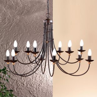 ORION Elegante kroonluchter GARDA, landhuisstijl 12-l.