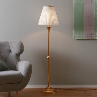 ORION Stijlvolle vloerlamp DONATA met plissé kap