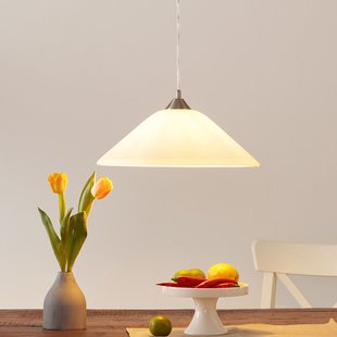 ORION Stijlvolle opaalglas-hanglamp LOISA - nikkel ORION Stijlvolle opaalglas-hanglamp LOISA - nikkel
