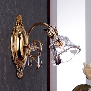 ORION Bekoorlijke wandlamp KAISA, 24-karaats verguld ORION Bekoorlijke wandlamp KAISA, 24-karaats verguld
