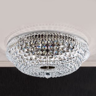 ORION Plafondlamp SHERATA met chroomrand, 55 cm