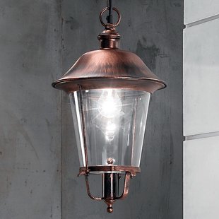 ORION Mariella buiten hanglamp, zwart-koper, metaal