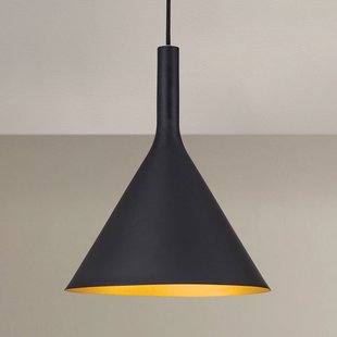 ORION buiten zwart, binnen goud - hanglamp Gunda ORION buiten zwart, binnen goud - hanglamp Gunda