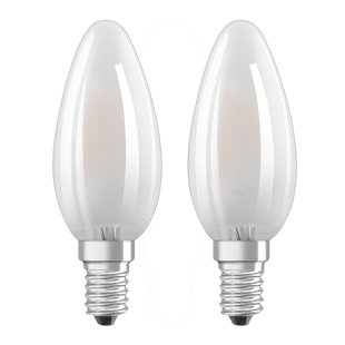 OSRAM LED kaarslamp E14 4W warmwit 2 per set OSRAM LED kaarslamp E14 4W warmwit 2 per set