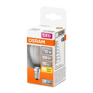 OSRAM Classic P LED lamp E14 1,5W 2.700K mat OSRAM Classic P LED lamp E14 1,5W 2.700K mat