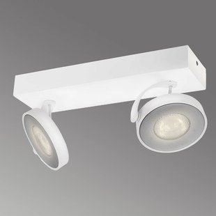 Philips LED spot Clockwork in wit met twee lichtbronnen Philips LED spot Clockwork in wit met twee lichtbronnen