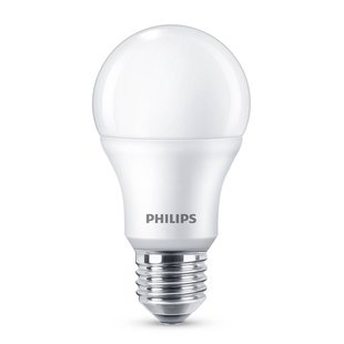 Philips E27 LED lamp A60 8W 2700K mat 4/pak