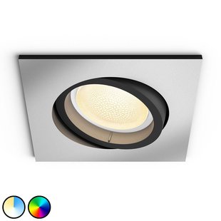 Philips Hue Centura LED inbouwspot hoekig, alu