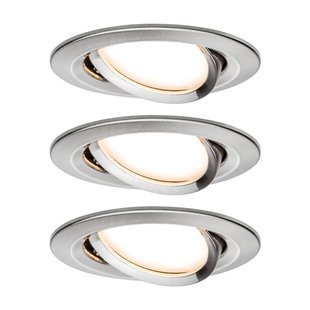 Paulmann 3-delige spot Nova Coin rond zwenkbaar, ijzer