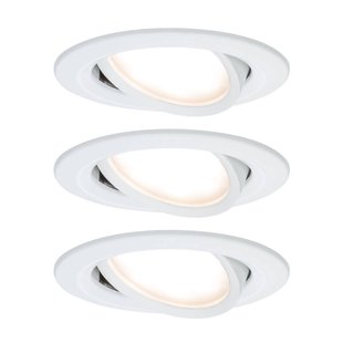 Paulmann 3-voudige spot Nova Coin rond, draaibaar, wit